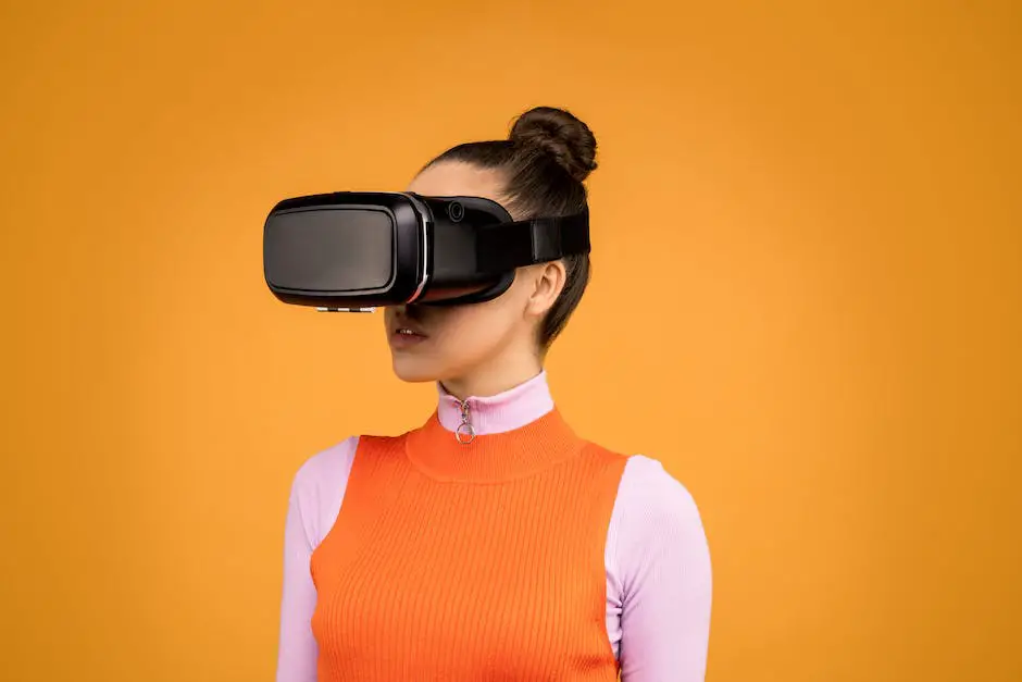 A depiction of a person wearing a virtual reality headset while exploring a virtual property.